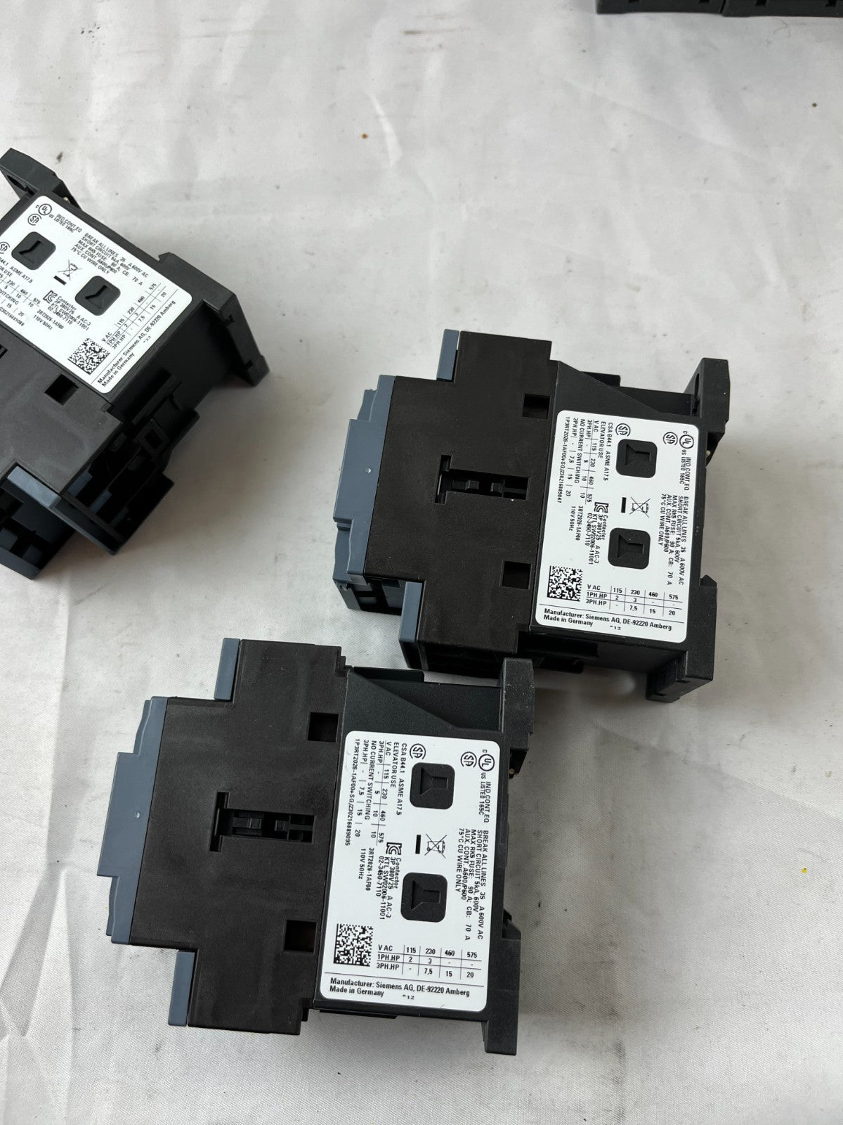 Siemens 3RT2026-1AF00 Contactor 110V Coil 3P SIRIUS Used Lot 3 Spare Units