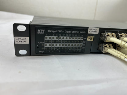 KTI KGS-2422-B-S Managed 24-Port Gigabit Switch w/ Fiber Modules Rackmount Spare