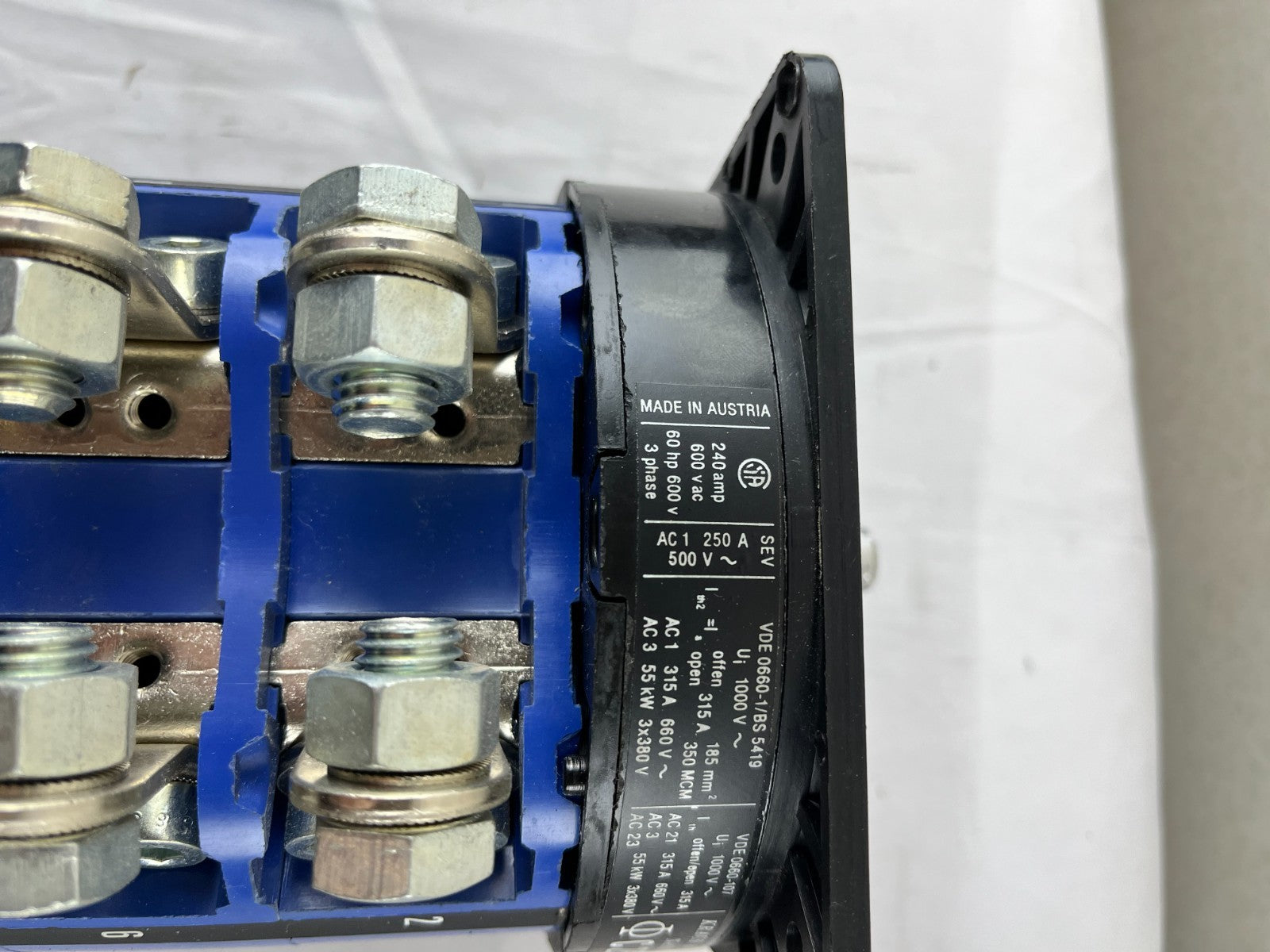 Kraus Naimer C250 250A Rotary Cam Switch 3-Pole 500V Industrial Austria NEW