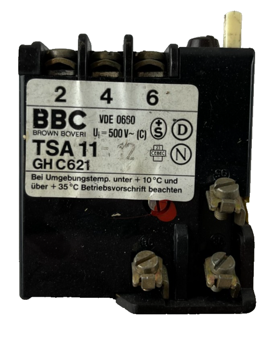 BBC Brown Boveri TSA11 GHC621 Thermal Overload Relay 500V Used Spare Part