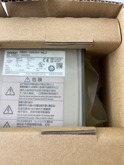 Omron R88D-GN04H-ML2 AC Servo Driver 400W 200–240V 1-Phase New in Box