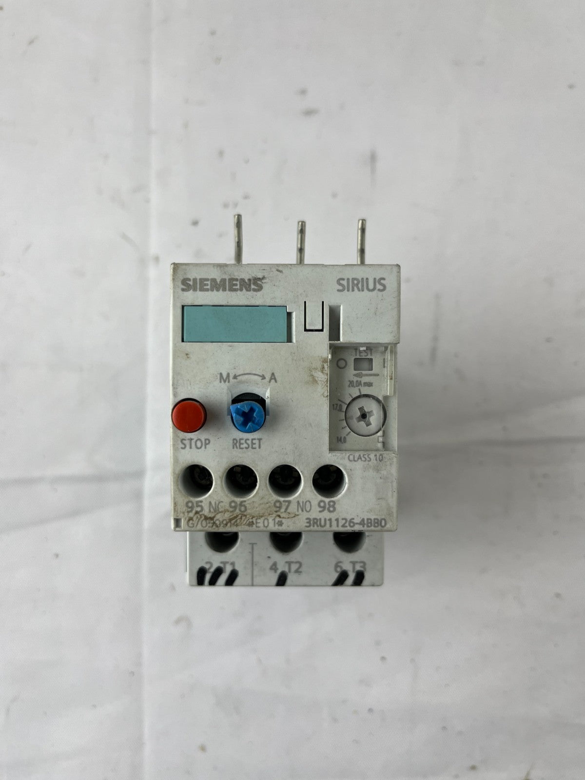 Siemens SIRIUS 3RU1126-4BB0 Thermal Overload Relay 14–20A Class 10 Used