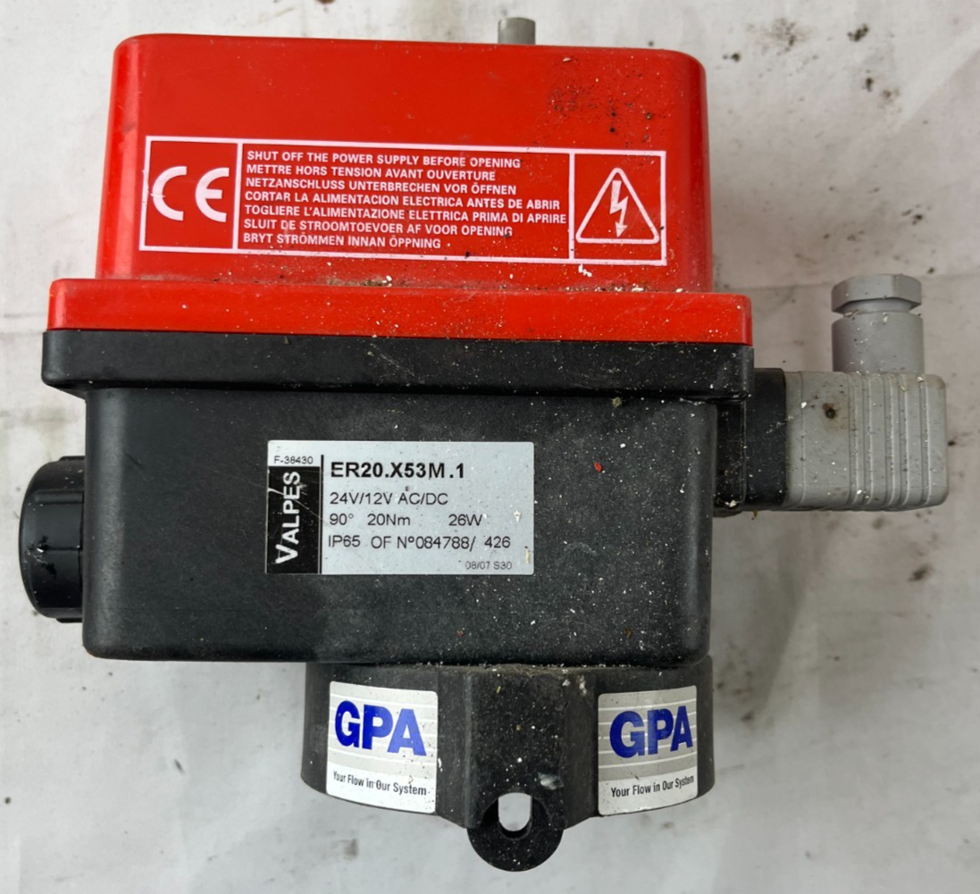 Valpes ER20.X53M.1 Electric Valve Actuator 24V/12V AC/DC 20Nm IP65 Used Spare