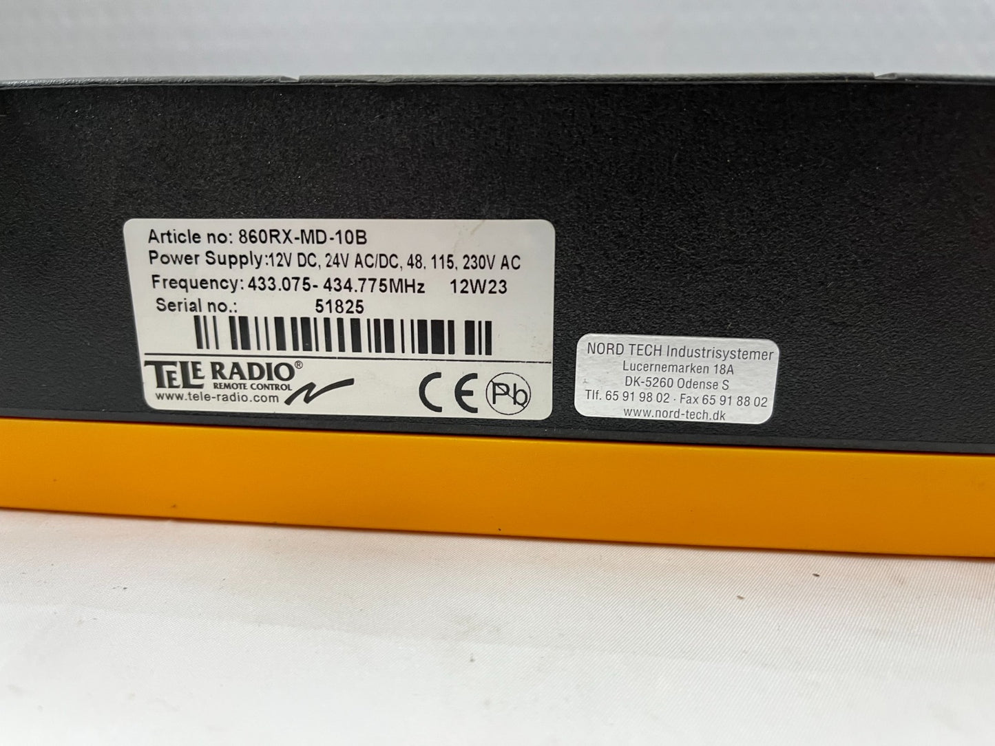 Tele Radio 860RX-MD-10B Industrial Remote Receiver, 433MHz, Multi-Voltage, New