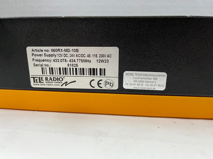 Tele Radio 860RX-MD-10B Industrial Remote Receiver, 433MHz, Multi-Voltage, New