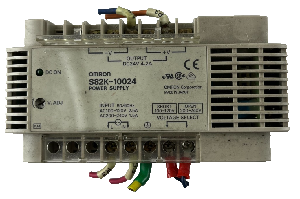 Omron S82K-10024 Power Supply 24V DC 4.2A 100–120/200–240V AC DIN Rail Used