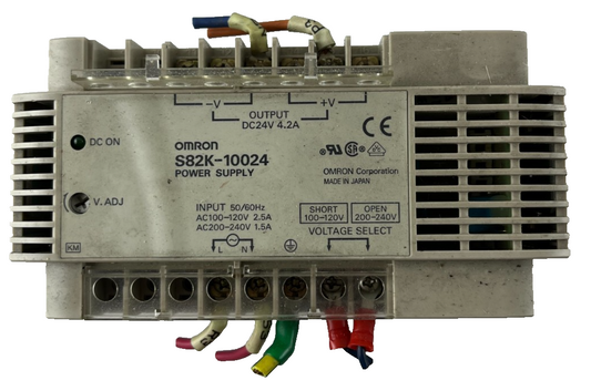 Omron S82K-10024 Power Supply 24V DC 4.2A 100–120/200–240V AC DIN Rail Used