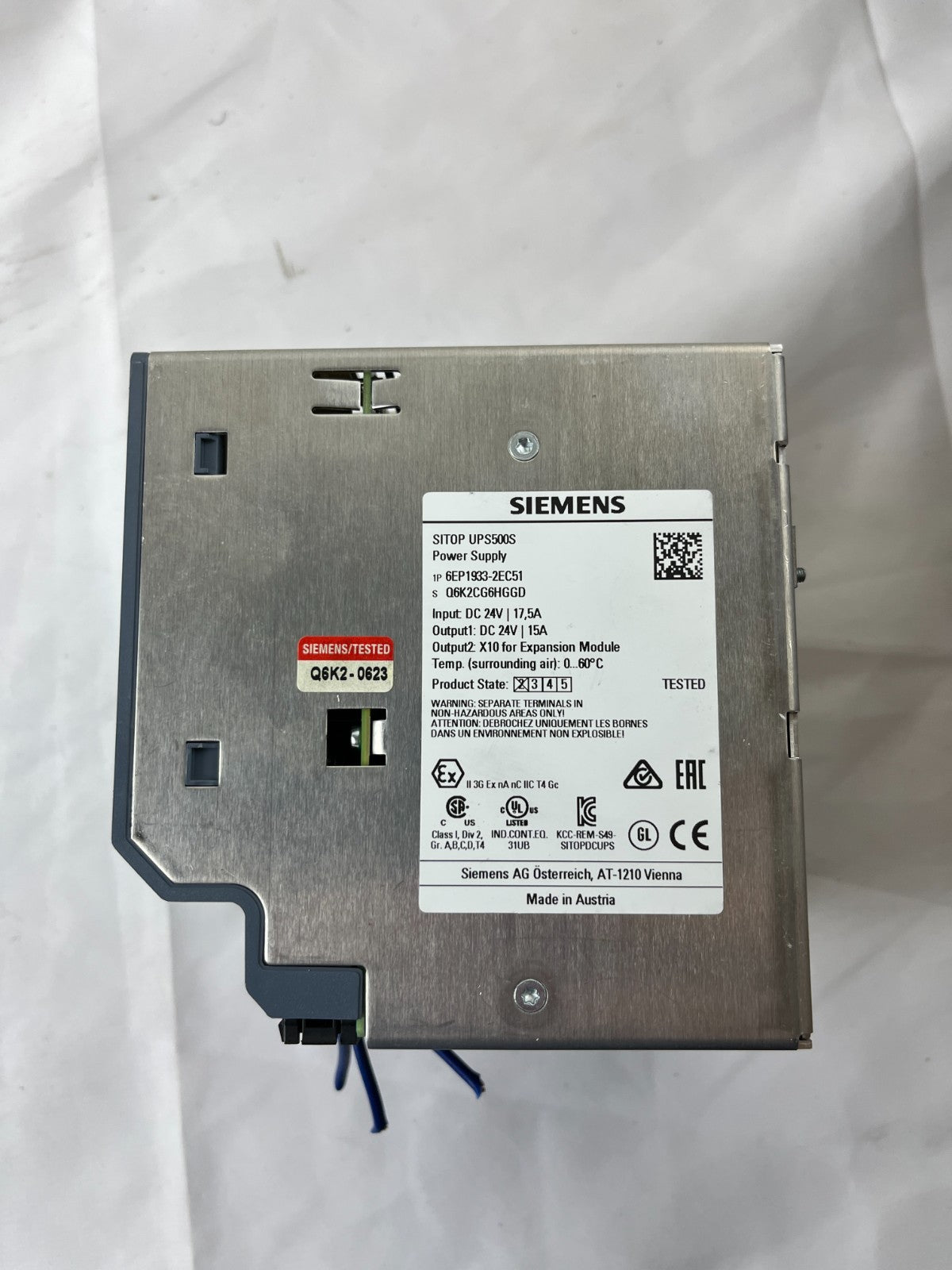 Siemens SITOP UPS500S 6EP1933-2EC51 24V 15A UPS Power Supply Tested Spare Unit