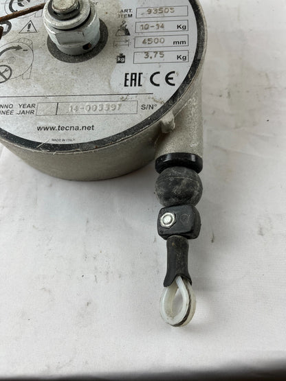 Tecna 9350S Tool Balancer 10–14 kg 4500 mm Spring Retractor Used Spare Unit