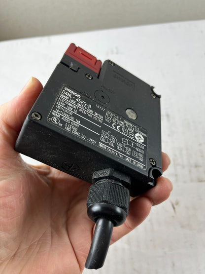 Omron D4NL-4EFG-B Guard Lock Safety Door Switch 24VDC 1300N IP67 Used Spare