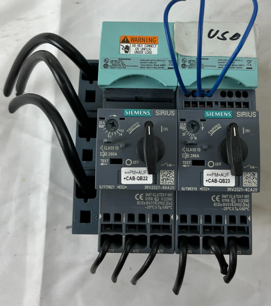 Siemens Sirius 3RV2021 Motor Protection Breaker Assembly 3RV2021-4BA20 Lot