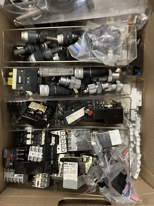 Mixed Industrial Automation Components Connectors Relays Terminal Blocks Lot