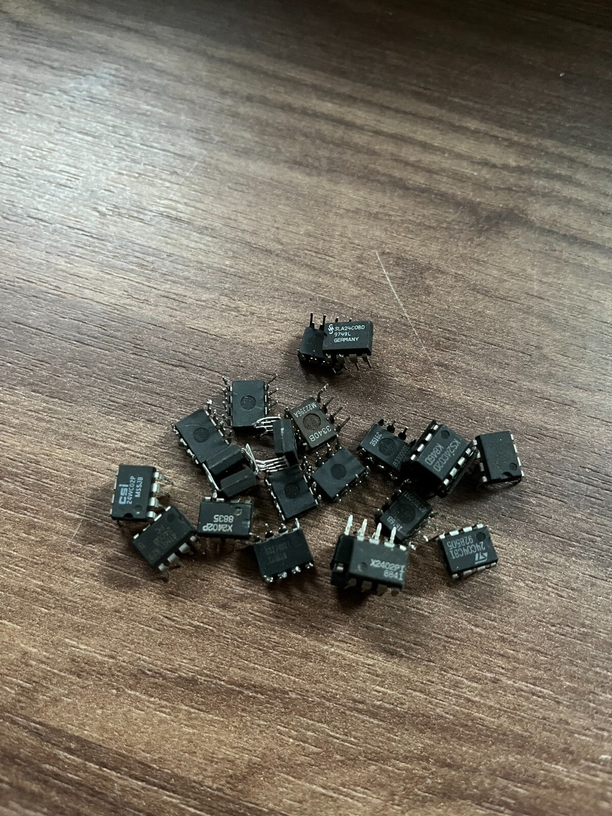 Lot of Vintage EEPROM IC Chips - 24C Series - Various Brands - Untested
