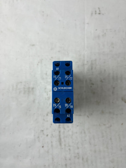 Schleicher KZC220-110 (A) Time Delay Relay 24V DC 250ms Used Spare Unit