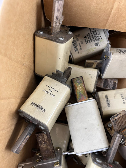 Siemens Teknis NH Fuse Link Lot 80A 125A 500V Used Huge Bundle Spare Parts