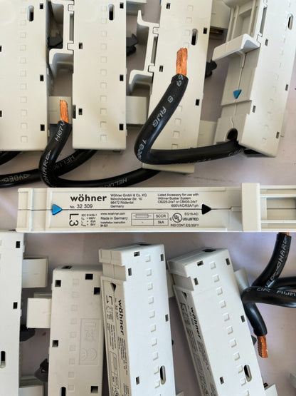 Wöhner 32 309 Busbar Adapter 63A 600V Accessory Lot Of 29 Pcs Used Bundle Spares