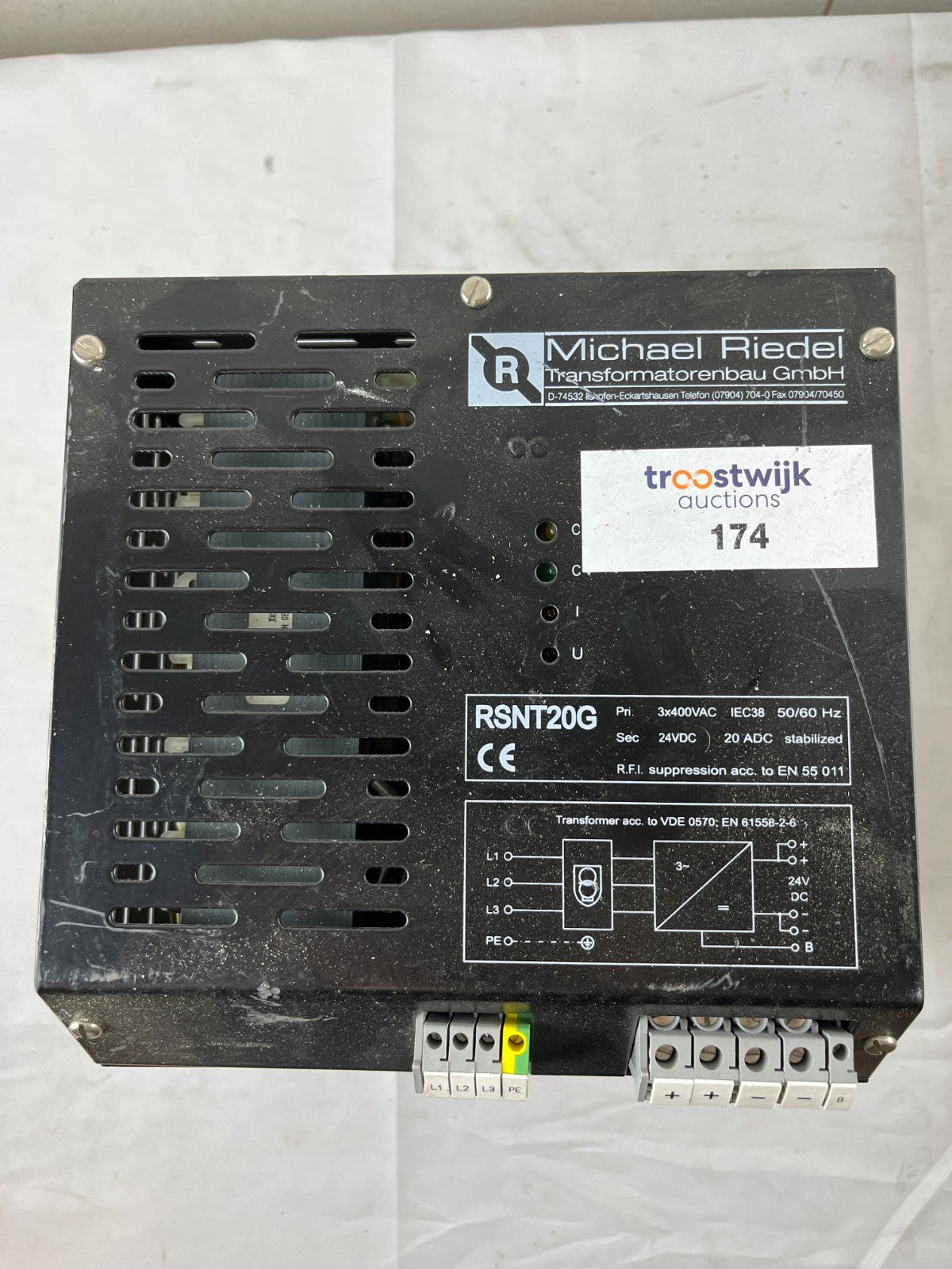 Michael Riedel RSNT20G 24VDC 20A Stabilized Power Supply 3x400VAC Used Spare