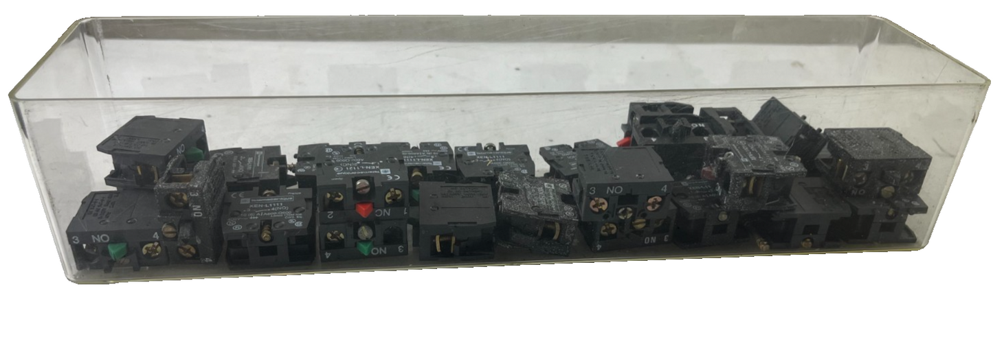 Telemecanique XEN‑L Series Contact Blocks 1NO/1NC Mixed Models Lot Used Bundle