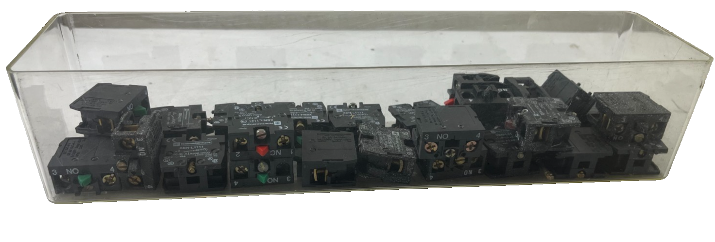 Telemecanique XEN‑L Series Contact Blocks 1NO/1NC Mixed Models Lot Used Bundle