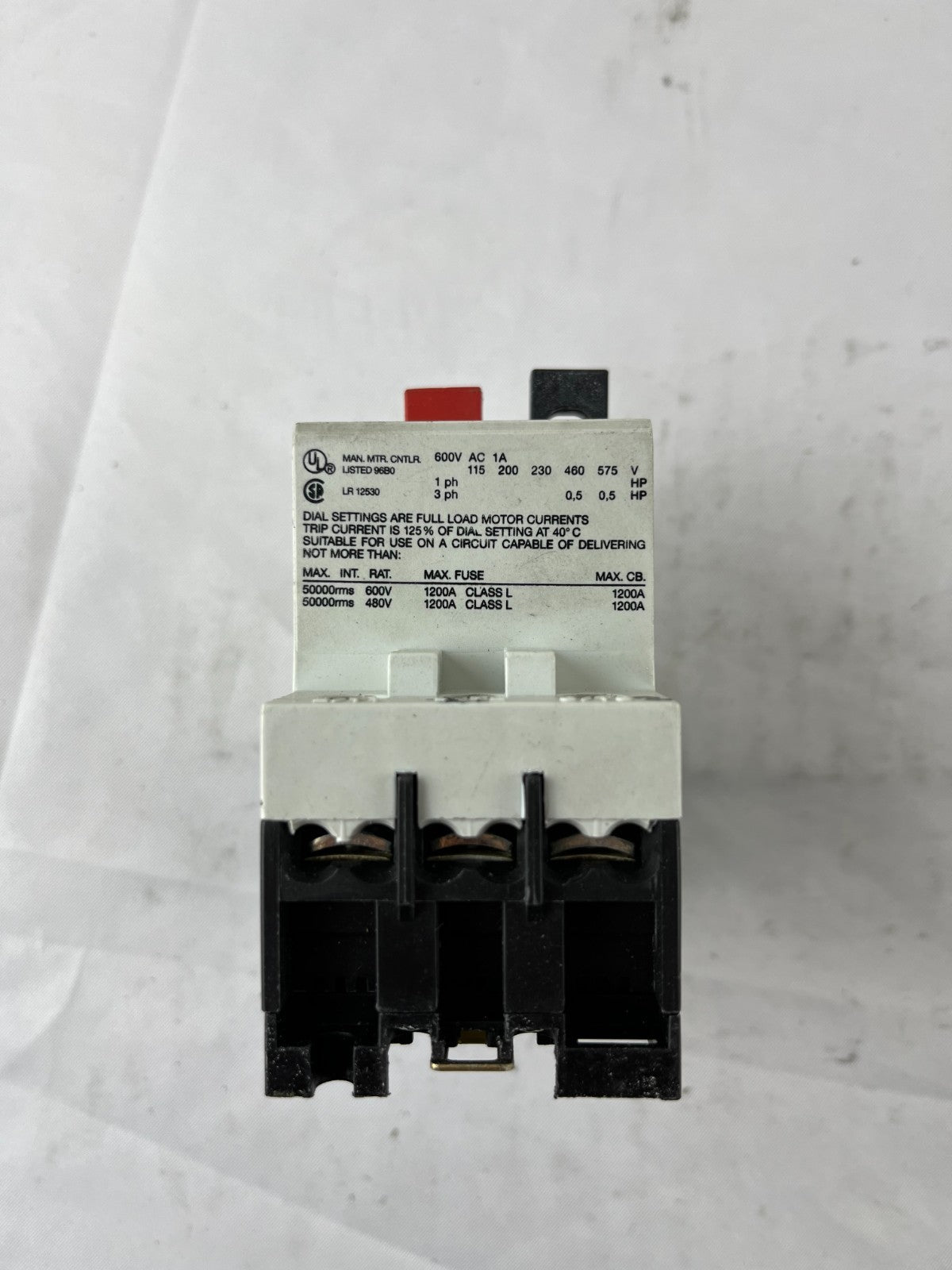 GE SFKOE Motor Protection Circuit Breaker 0.63–1A 25A AC‑3 3‑Pole Used Spare