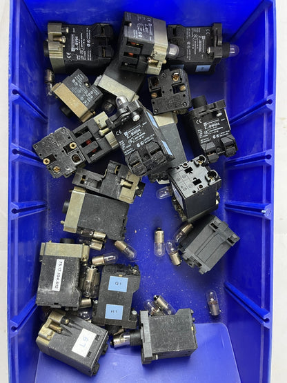 Telemecanique Harmony XB2 Pilot Light Pushbutton Parts Lot Mixed 20+ Pcs