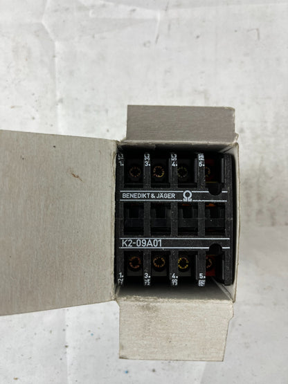 Benedikt & Jäger K2-09A01 400 Contactor 4kW 3~400V 9A 400V Coil New Spare Part