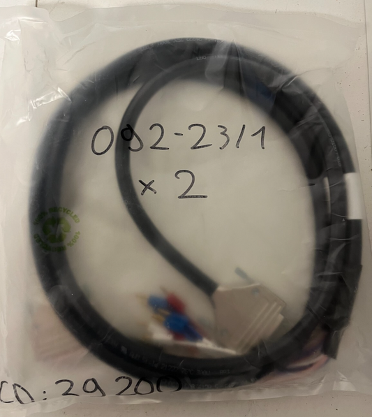 Lot of 2 Cable Harnesses 092-2311 D-Sub 2021 Labeled Terminals New Unused