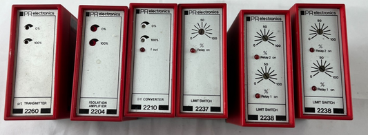 PR Electronics System 2200 Lot 6 Modules 2260 2204 2210 2237 2238 DIN Rail