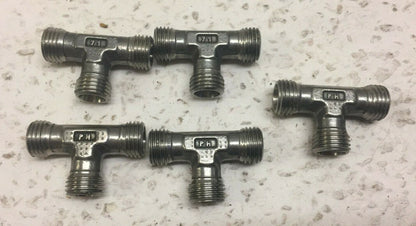 Parker Hannifin PH 71 Union Tee 5x pcs Lot of Used Stainless Steel Fittings