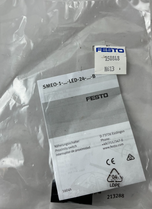FESTO SMEO-1-LED-24V Proximity Sensor NEW Optical Block 24V LED 150848 Sealed