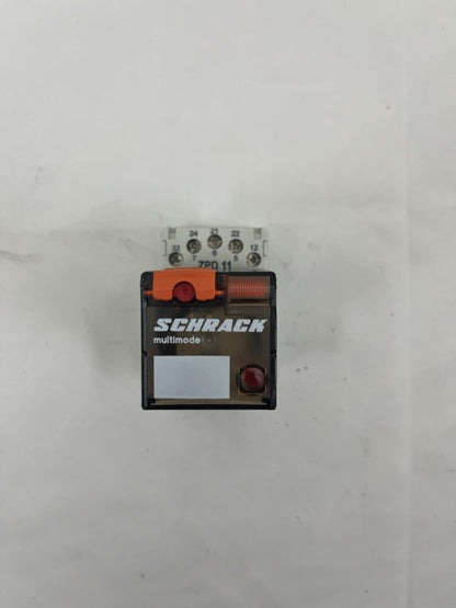 Schrack MT328230 Multimode Relay 230V AC 10A w/ Carlo Gavazzi ZPD11 DIN Base