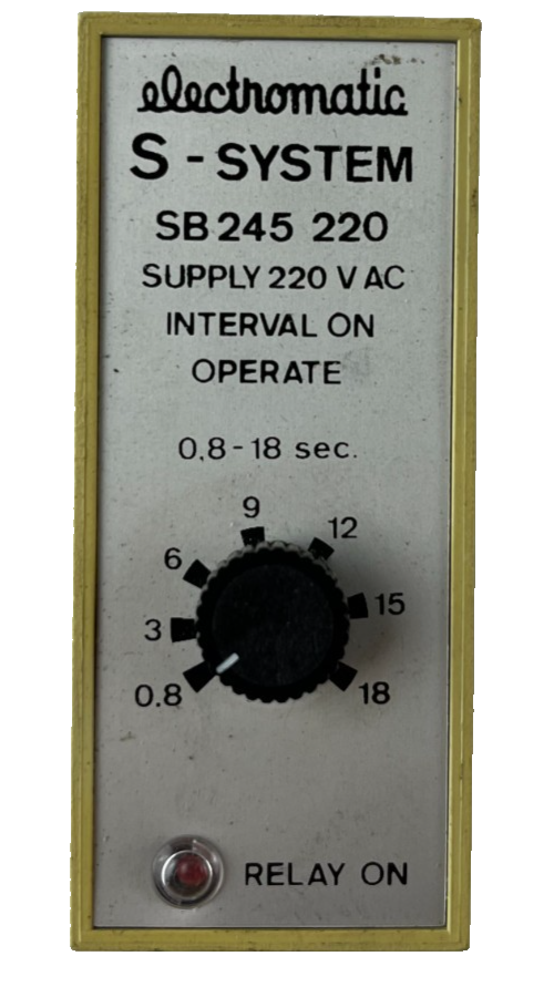 Electromatic SB245 220 Interval Timer 220VAC 0.8-18s LED CL3520 Relay Module