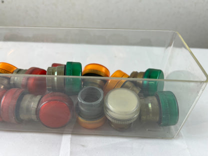 Mixed Lot 22mm Pilot Light Indicator Heads Red Green Amber White New Used