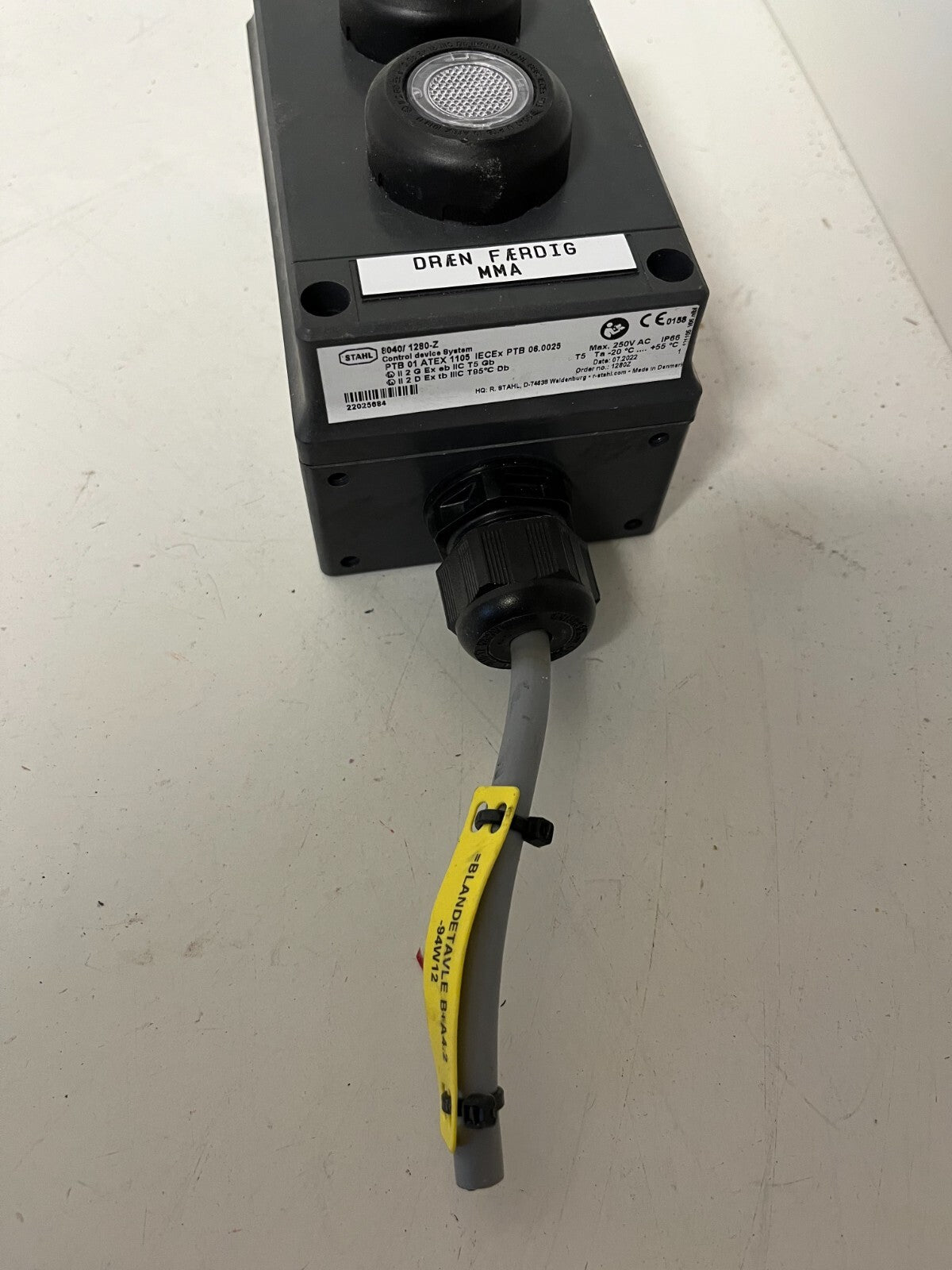R. STAHL 8040/10-Z Explosion Proof Control Station - Used, Good Condition