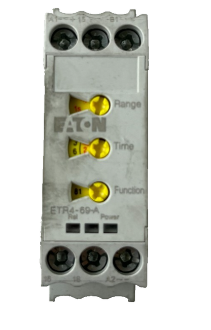 Eaton ETR4-69-A Timer Relay 24-240VAC/DC 0.05s-100h Multi Function Used Spare