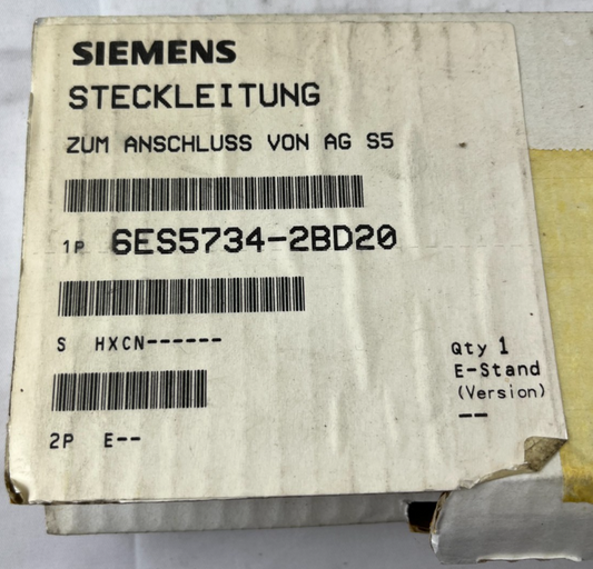 Siemens SIMATIC S5 6ES5734‑2BD20 Programming Connection Cable New