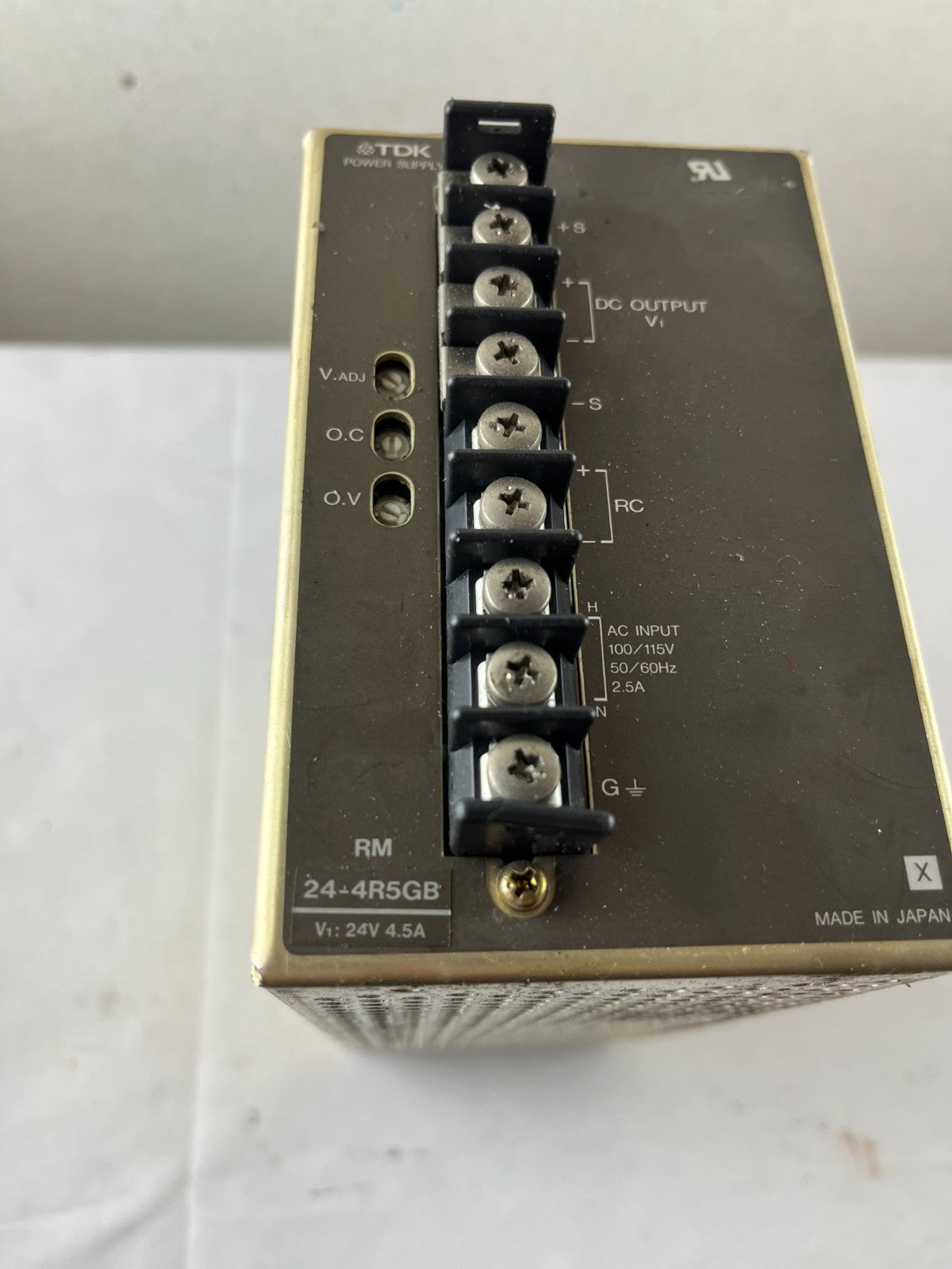 TDK RM24-4R5GB Power Supply 24V DC 4.5A 100–115V AC Input Used Japan Spare