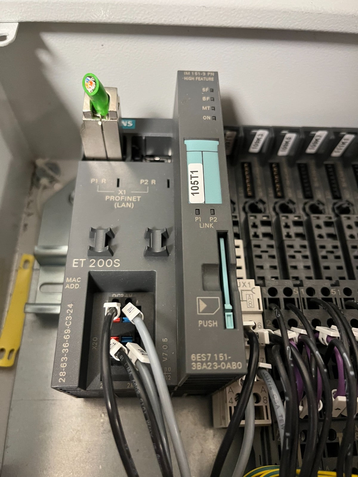 Siemens ET200S Panel IM161-3 PN High Feature Profinet IO w/ Terminal Blocks Only