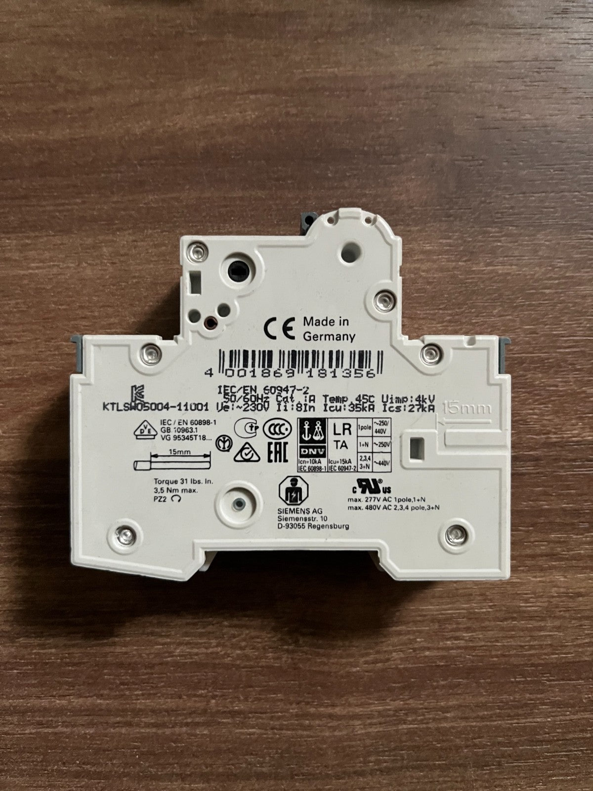 2x Siemens MCB Circuit Breaker & Auxiliary Switches 5SY4104-7 5SY4106-7 5ST301