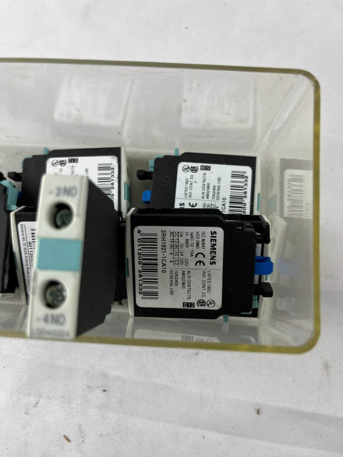 9x Siemens 3RH1921-1CA10 Auxiliary Contact Block 1NO Front Mount for 3RT1 / 3RH1