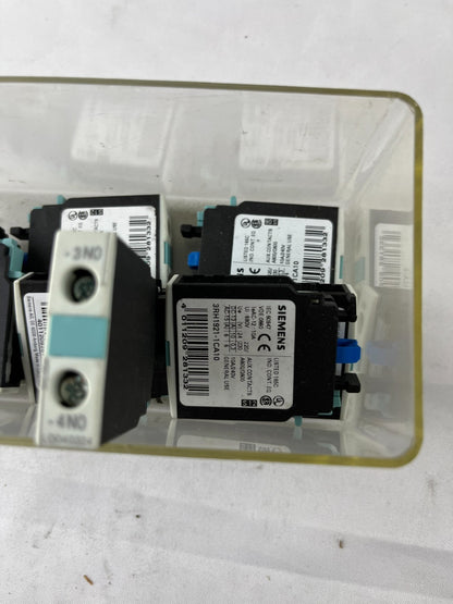 9x Siemens 3RH1921-1CA10 Auxiliary Contact Block 1NO Front Mount for 3RT1 / 3RH1