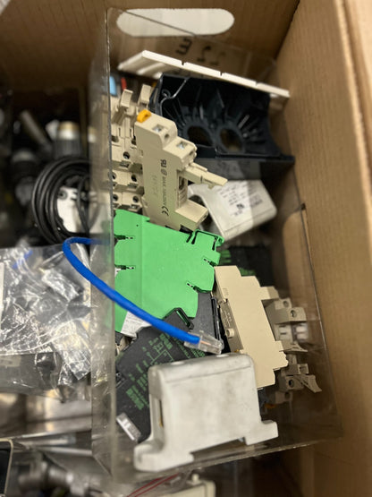 Mixed Industrial Automation Components Connectors Relays Terminal Blocks Lot