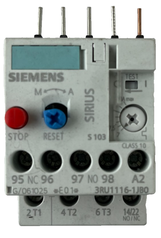 Siemens SIRIUS 3RU1116-1JB0 Thermal Overload Relay 7–10A Class 10 Used Spare
