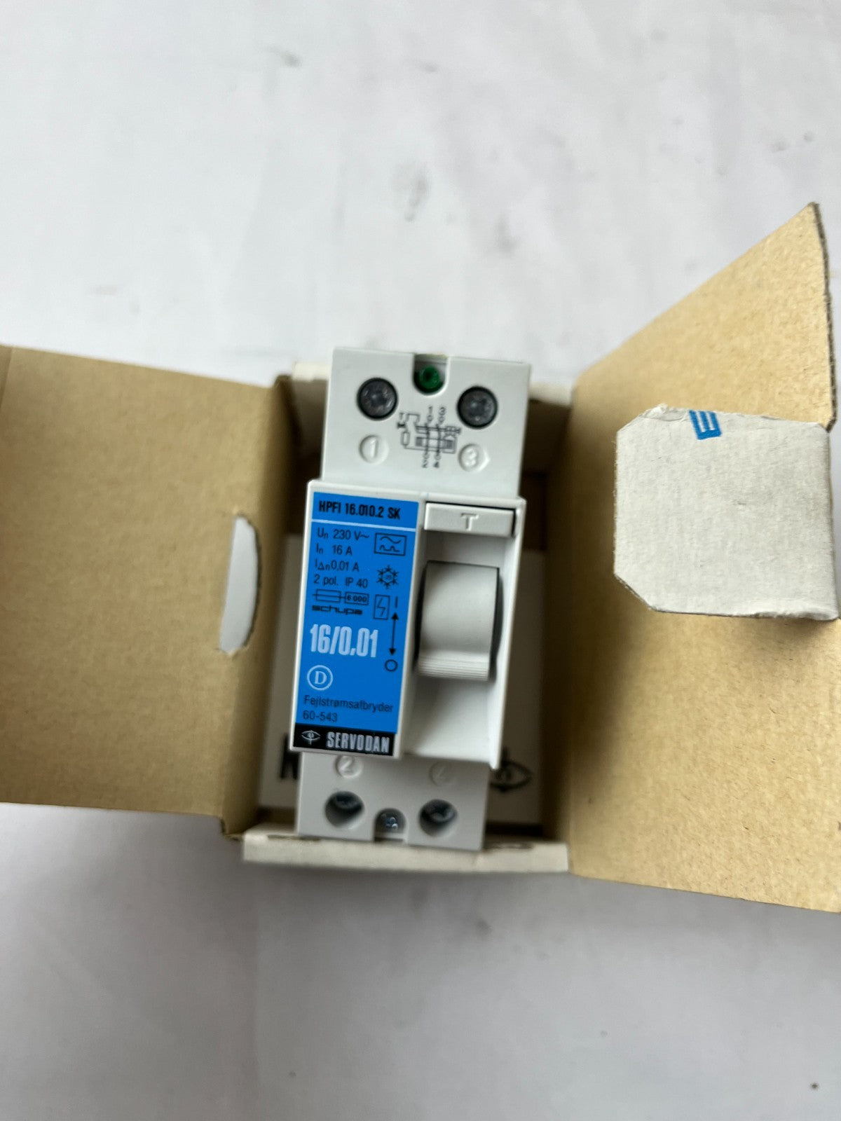 Servodan HPFI 16.010.2 SK 16A 10mA RCD Residual Current Device New Spare Unit