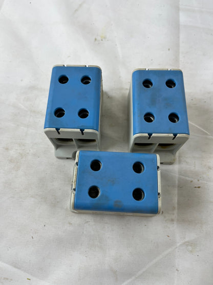 Lot of 3 Ensto KE 68.2 Distribution Terminal Blocks 320A 800V Cu/Al Power Connec