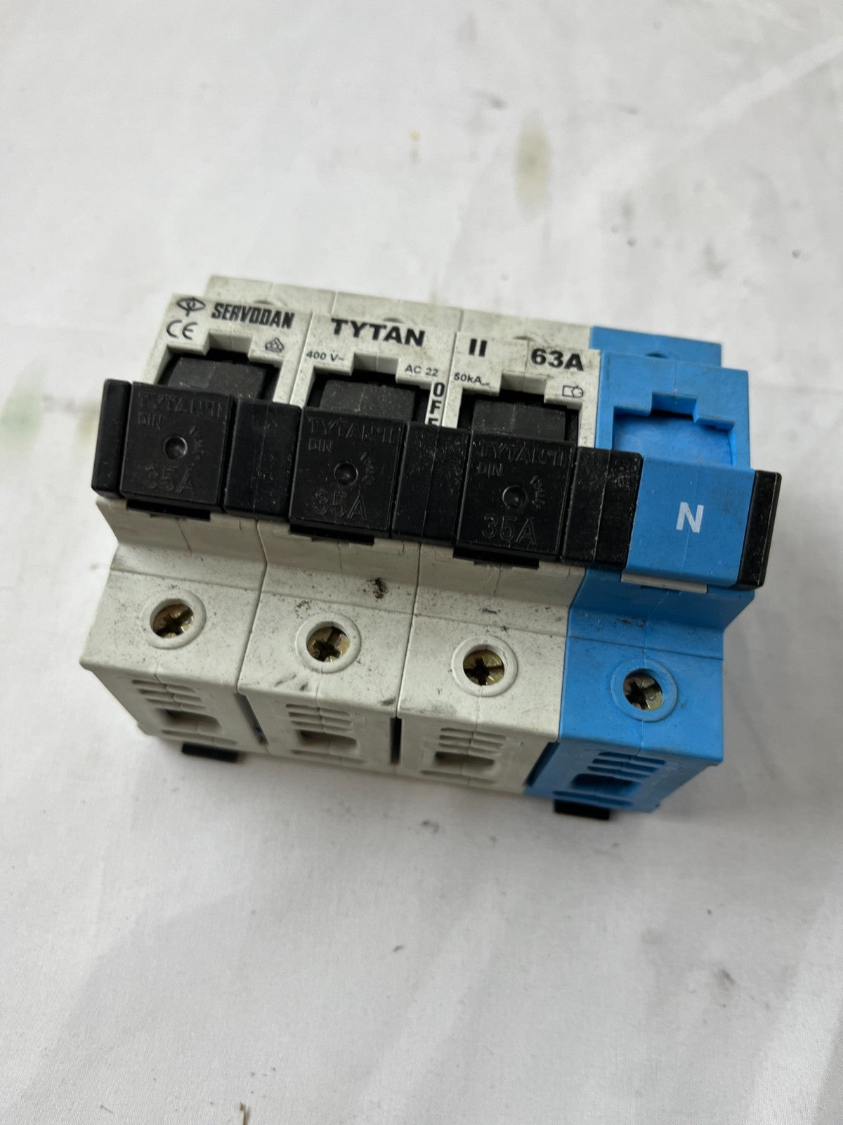 Servodan TYTAN II 63A 4-Pole Fuse Switch Disconnector 400V Used Spare Unit