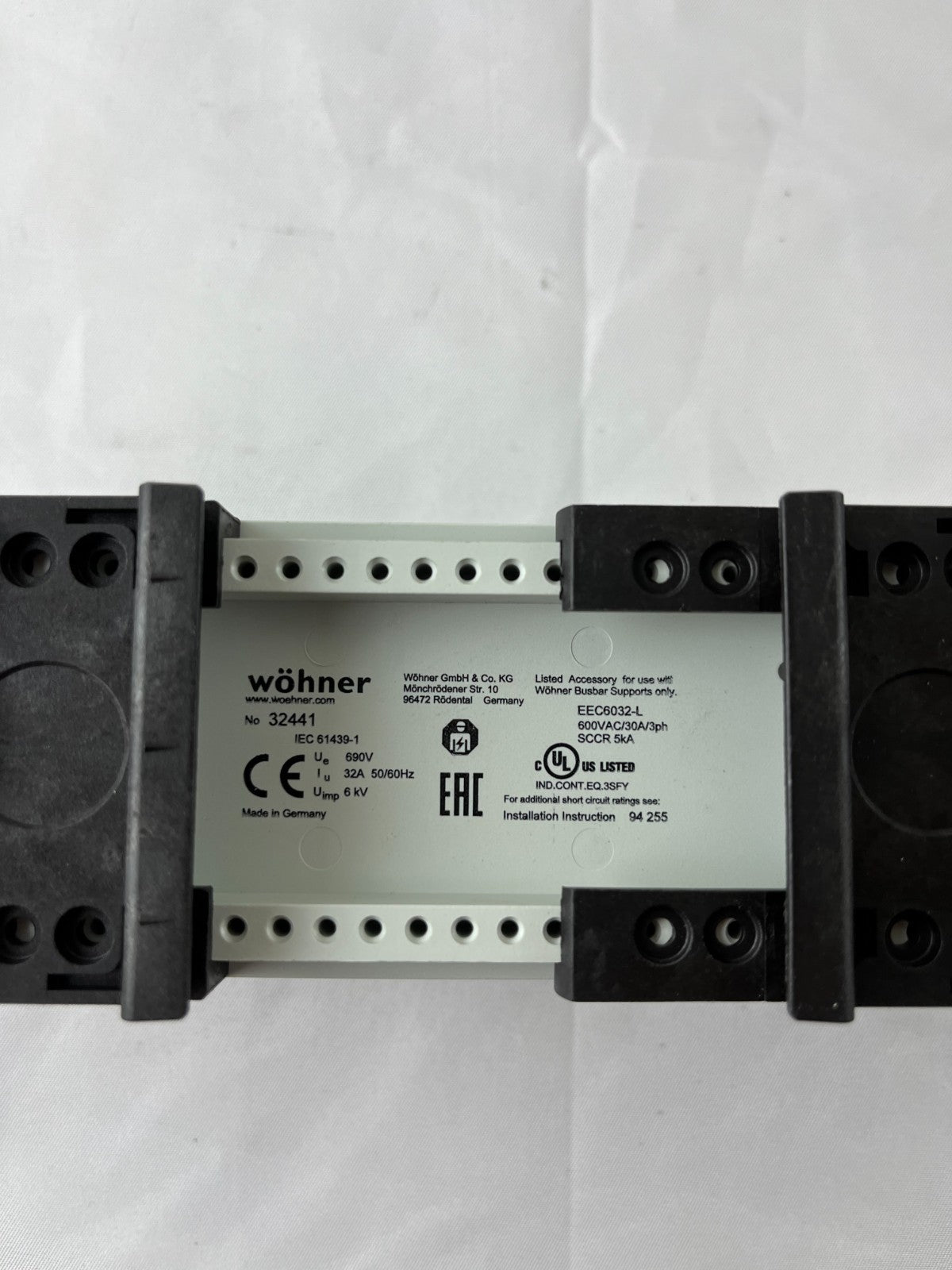 Wöhner 32441 EQUES EasyConnector Busbar Adapter 32A 690V 60Classic New