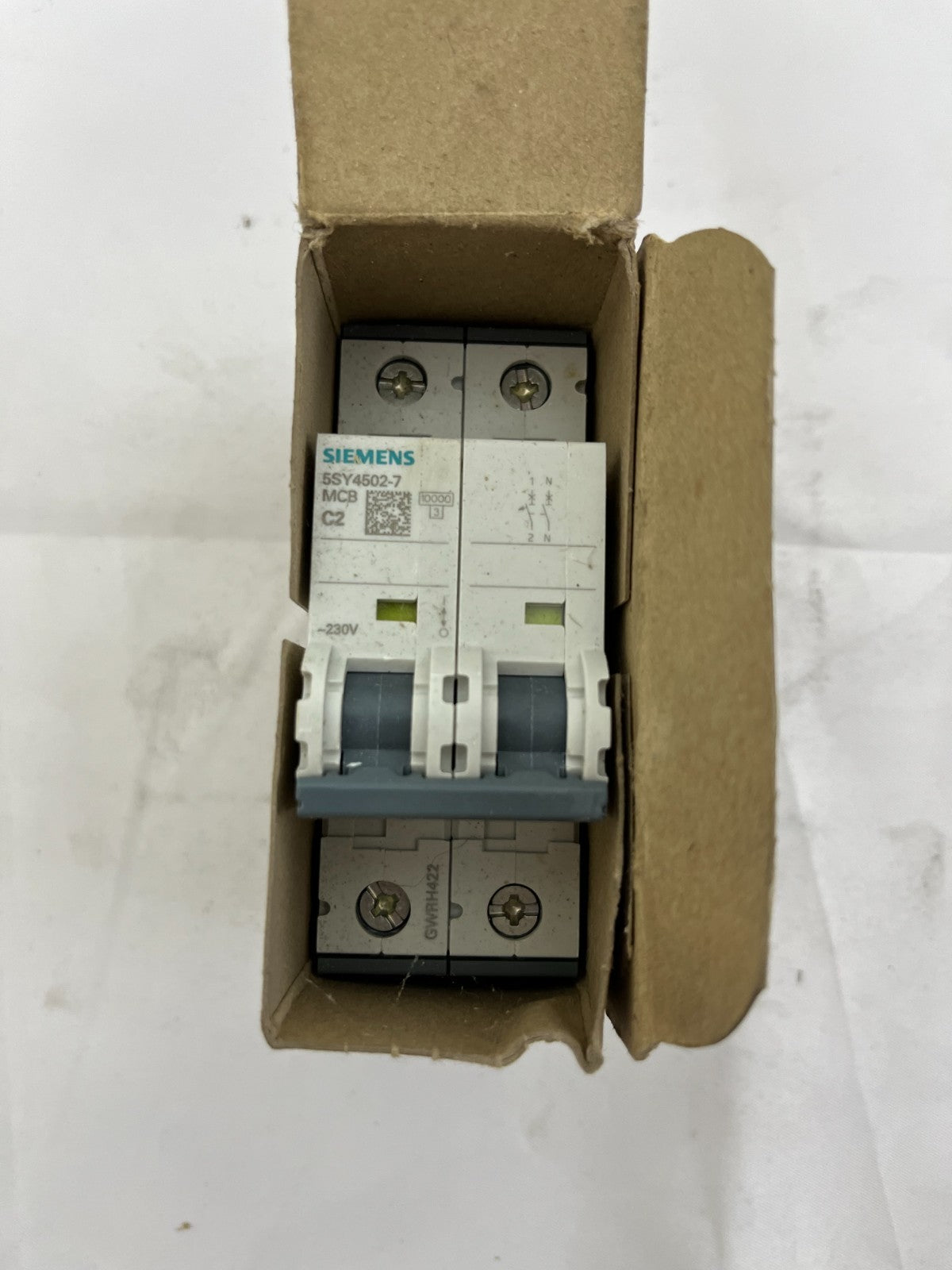 Siemens 5SY4502-7 MCB Miniature Circuit Breaker 1+N 2A C-Curve 230 Germany