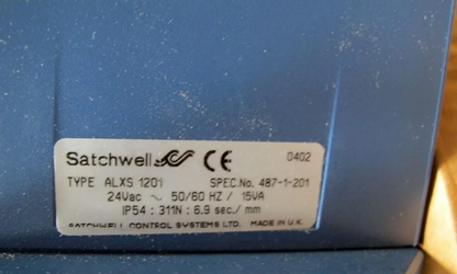 Satchwell Linear Actuator Type ALXS 1201 481-1-201 24Vac 50/60 Hz IP54 15Va U.K