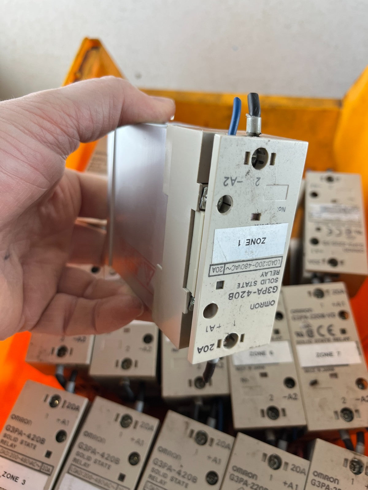 Lot of 15 Omron G3PA-420B G3PA-220B-VD Solid State Relays SSR 20A DIN Rail Used